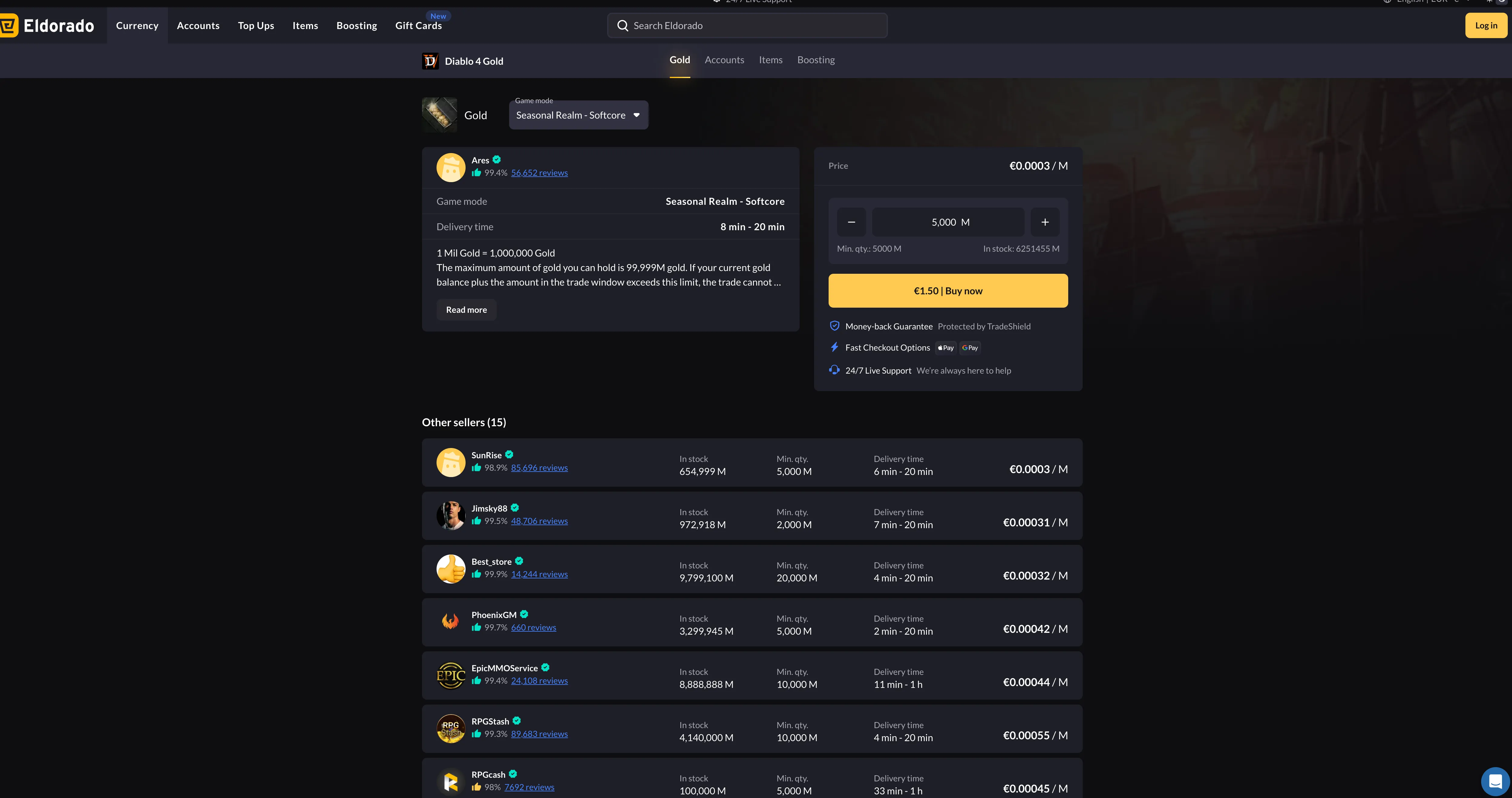 Eldorado diablo 4 gold